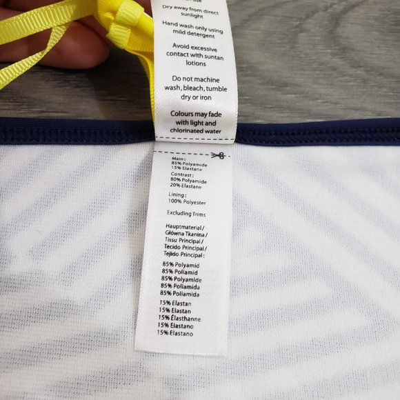 Cleo by Panache Lucille Classic Geometric Striped Bikini Bottom Size Medium - Picture 6 of 9